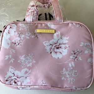 YUMIKIM Travel Pink Satin Travel/Makeup Bag